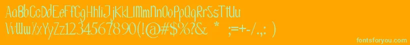 OlissipoScript Font – Green Fonts on Orange Background
