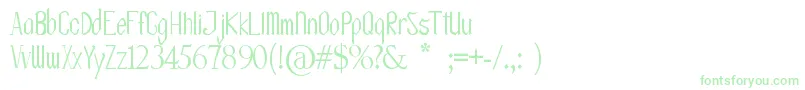 OlissipoScript Font – Green Fonts on White Background