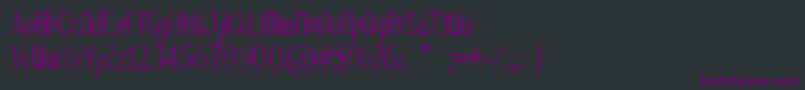 Lisätietoja OlissipoScript-fontista OlissipoScript-fontti – violetit fontit mustalla taustalla