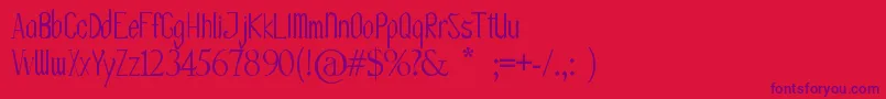 Шрифт OlissipoScript – фиолетовые шрифты на красном фоне