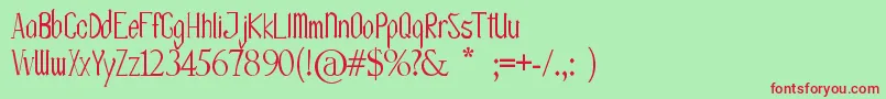 fuente OlissipoScript – Fuentes Rojas Sobre Fondo Verde