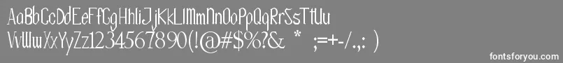 Police OlissipoScript – polices blanches sur fond gris