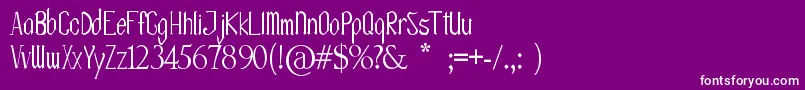 fuente OlissipoScript – Fuentes Blancas Sobre Fondo Morado