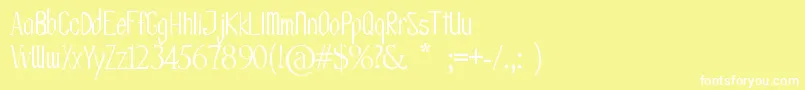 fuente OlissipoScript – Fuentes Blancas Sobre Fondo Amarillo