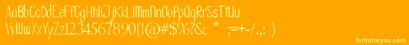 Подробнее о шрифте OlissipoScript Шрифт OlissipoScript – жёлтые шрифты на оранжевом фоне