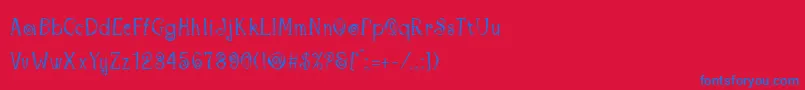 Copacabana Font – Blue Fonts on Red Background