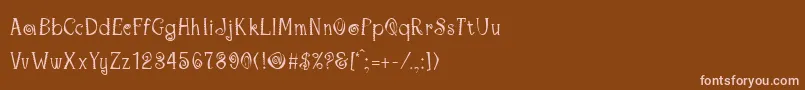 Copacabana Font – Pink Fonts on Brown Background