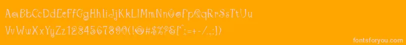 Copacabana Font – Pink Fonts on Orange Background
