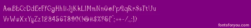 Copacabana Font – Pink Fonts on Purple Background