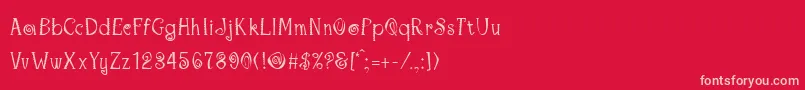 Copacabana Font – Pink Fonts on Red Background