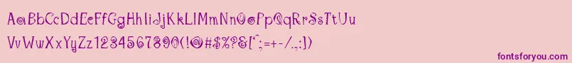 Copacabana Font – Purple Fonts on Pink Background