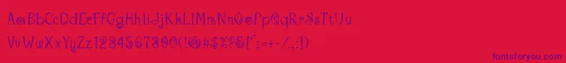 Copacabana Font – Purple Fonts on Red Background