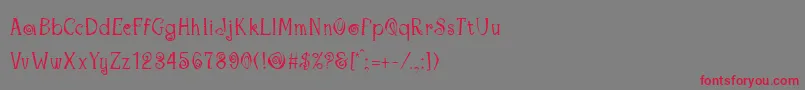 Copacabana Font – Red Fonts on Gray Background