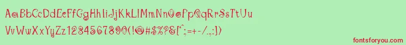 Copacabana Font – Red Fonts on Green Background