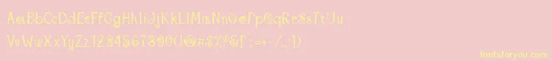 Copacabana Font – Yellow Fonts on Pink Background