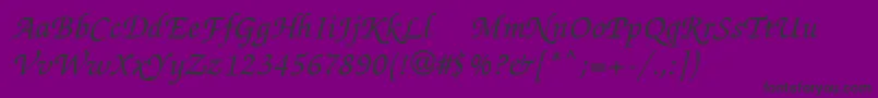 ChanceryScriptMediumSsiMedium Font – Black Fonts on Purple Background