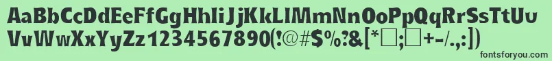 EleutheriasskRegular Font – Black Fonts on Green Background