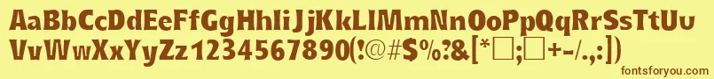 EleutheriasskRegular Font – Brown Fonts on Yellow Background