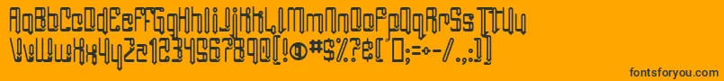 Шрифт AngieGroovin – чёрные шрифты на оранжевом фоне