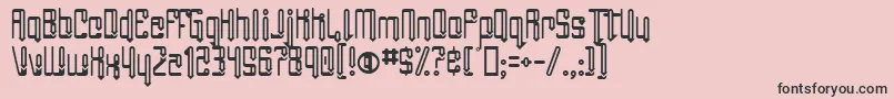 AngieGroovin-fontti – mustat fontit vaaleanpunaisella taustalla
