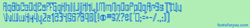 AngieGroovin Font – Blue Fonts on Green Background
