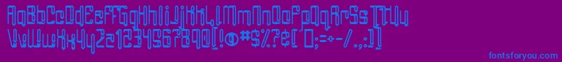 Шрифт AngieGroovin – синие шрифты на фиолетовом фоне