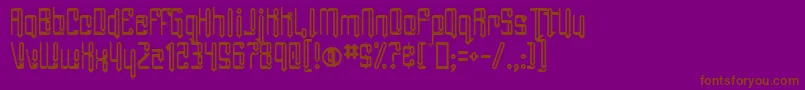 AngieGroovin-fontti – ruskeat fontit violetilla taustalla