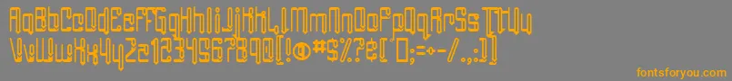 フォントAngieGroovin – オレンジの文字は灰色の背景にあります。
