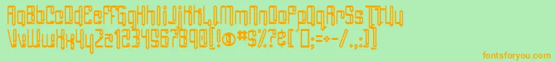 AngieGroovin Font – Orange Fonts on Green Background