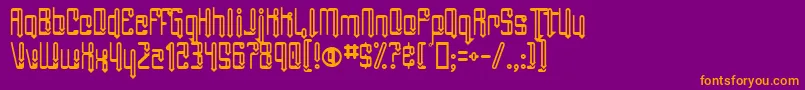 AngieGroovin Font – Orange Fonts on Purple Background