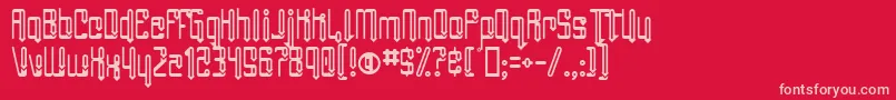 AngieGroovin-fontti – vaaleanpunaiset fontit punaisella taustalla