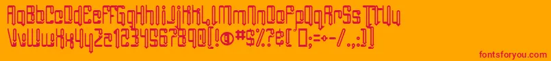 AngieGroovin Font – Red Fonts on Orange Background