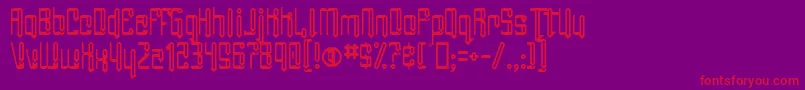 AngieGroovin Font – Red Fonts on Purple Background