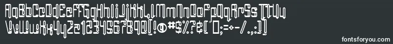 AngieGroovin-fontti – valkoiset fontit mustalla taustalla
