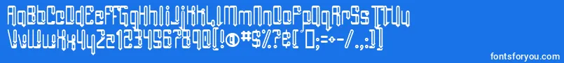 AngieGroovin-fontti – valkoiset fontit sinisellä taustalla