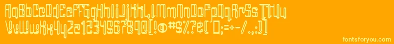 AngieGroovin Font – Yellow Fonts on Orange Background