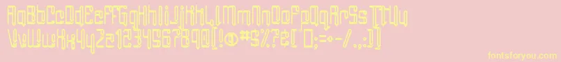 AngieGroovin-fontti – keltaiset fontit vaaleanpunaisella taustalla