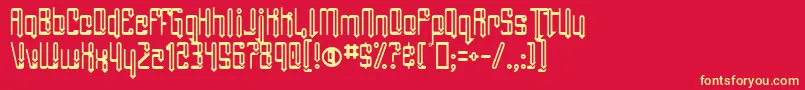 AngieGroovin Font – Yellow Fonts on Red Background