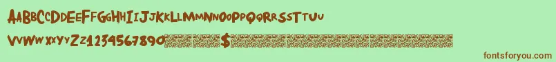 Dirtylocals Font – Brown Fonts on Green Background