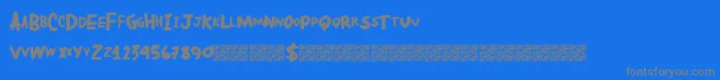 Dirtylocals Font – Gray Fonts on Blue Background