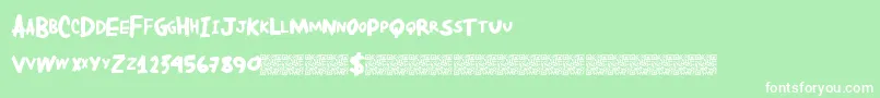 Dirtylocals Font – White Fonts on Green Background