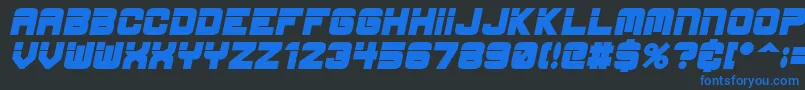 EspBdit Font – Blue Fonts on Black Background