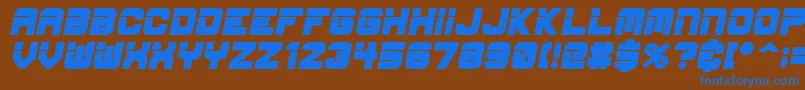 Шрифт EspBdit – синие шрифты на коричневом фоне