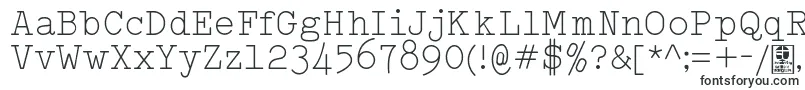 TypowriterLightDemo-fontti – Alkavat T:lla olevat fontit