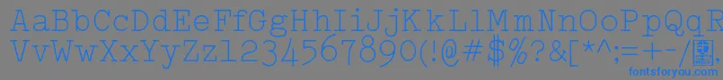 TypowriterLightDemo Font – Blue Fonts on Gray Background