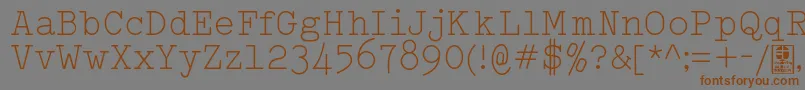 fuente TypowriterLightDemo – Fuentes Marrones Sobre Fondo Gris
