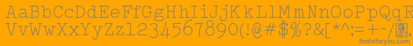 Police TypowriterLightDemo – polices grises sur fond orange