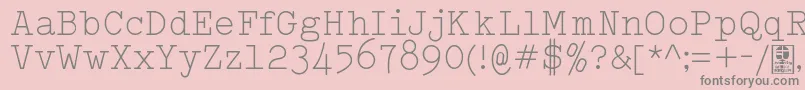TypowriterLightDemo Font – Gray Fonts on Pink Background