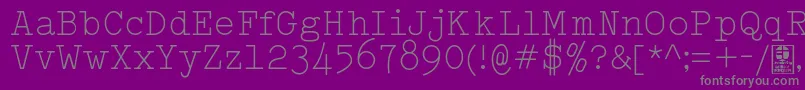 TypowriterLightDemo Font – Gray Fonts on Purple Background