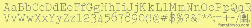 TypowriterLightDemo Font – Gray Fonts on Yellow Background